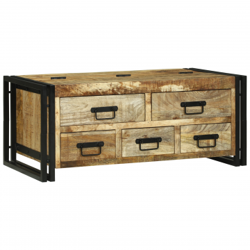 Gossi masa de cafea 90x50x38 cm lemn solid mango