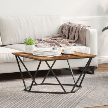 Gossi masa de cafea din lemn vechi 80x80x45 cm din lemn stratificat