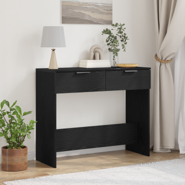 Gossi masa de console negru stejar 90x36x75 cm lemn stratificat