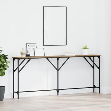 Gossi masa de console stejar artisan 180x23x75 cm lemn prelucrat