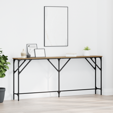 Gossi masa de console stejar artisan 180x23x75 cm lemn prelucrat