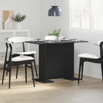 Gossi masa de dining negru 100x60x75 cm din lemn compus