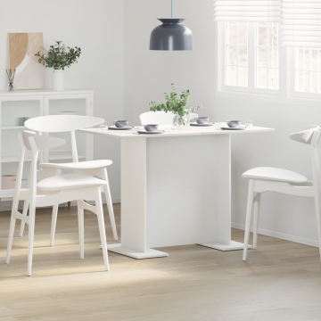 Gossi masa de sufragerie, alb, 110x60x75 cm, lemn prelucrat