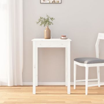 Gossi masa de sufragerie, alb, 55x55x75 cm, lemn masiv de pin Gossi masa de sufragerie, alb, 55x55x75 cm, lemn masiv de pin