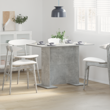 Gossi masa de sufragerie, gri beton, 110x60x75 cm, lemn prelucrat