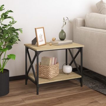 Gossi masa laterala, stejar sonoma, 55x38x45 cm, lemn prelucrat