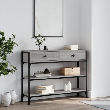 Gossi masuta consola, gri sonoma, 100x25x75 cm, lemn prelucrat Gossi masuta consola, gri sonoma, 100x25x75 cm, lemn prelucrat