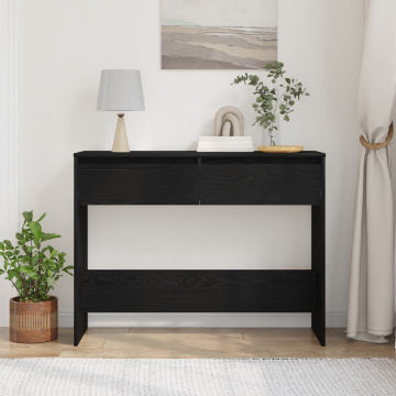 Gossi masuta consola, stejar negru, 100x35x76.5 cm, lemn prelucrat