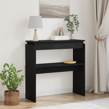 Gossi masuta consola, stejar negru, 80x30x80 cm, lemn prelucrat