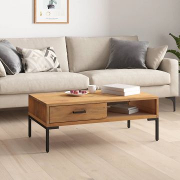 Gossi masuta de cafea, 90x50x35 cm, lemn masiv de pin reciclat