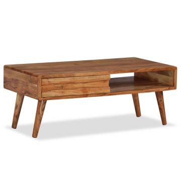 Gossi masuta de cafea cu sertar sculptat, 100x50x40 cm, lemn masiv
