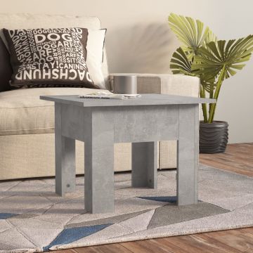 Gossi masuta de cafea, gri beton, 55x55x42 cm, lemn prelucrat