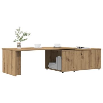 Gossi masuta de cafea, stejar artizanal, 150x50x35 cm, lemn prelucrat