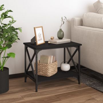 Gossi masuta laterala, negru, 55x38x45 cm, lemn prelucrat