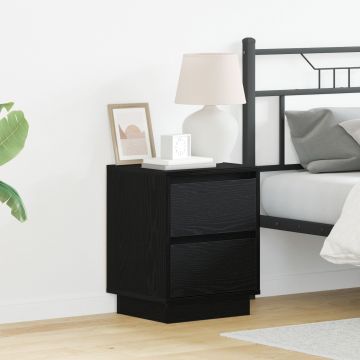 Gossi noptiera cu led-uri negre 39x34.5x50 cm