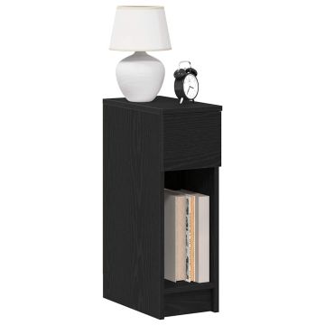 Gossi noptiera cu sertar stejar negru 20x36x60 cm