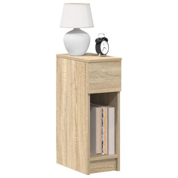 Gossi noptiera cu sertar stejar sonoma 20x36x60 cm