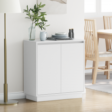Gossi noptiera led alba - 71x34.5x75 cm, fabricata din lemn prelucrat