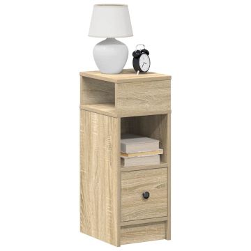 Gossi noptiere, 2 buc., cu sertar, stejar sonoma, 25x31x66 cm Gossi noptiere, 2 buc., cu sertar, stejar sonoma, 25x31x66 cm