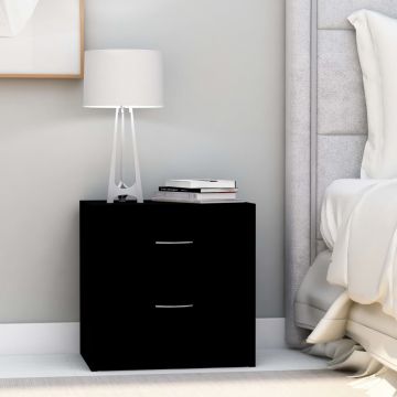 Gossi noptiere, 2 buc., negru, 40 x 30 x 40 cm, pal