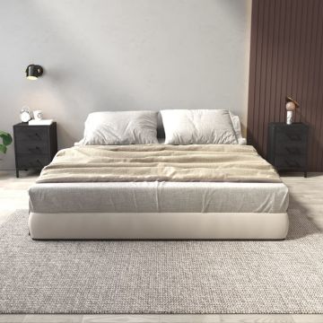 Gossi noptiere, 2 buc., negru, 40x30x55 cm, lemn masiv de pin