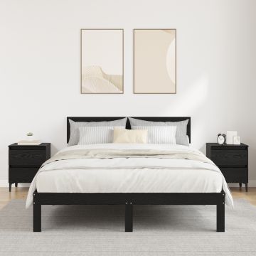 Gossi noptiere 2 buc stejar negru 40x35x50 cm lemn prelucrat