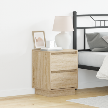 Gossi noptierile cu led 2 pcs sonoma oak 39x34.5x50 cm