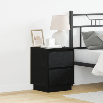 Gossi noptierile cu lumini led 2 buc negru 39x34.5x50 cm