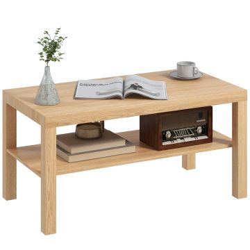 HOMCOM Tavă Cafea Modernă Noce 90x45 | Aosom Romania