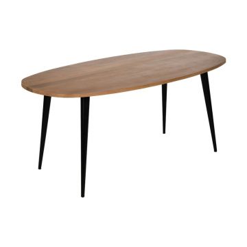 Masă de dining din lemn de mango 90x180 cm Mahón – Ixia