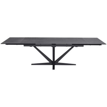 MASĂ din metal, sticlă, ceramică 180-280/95/76 cm