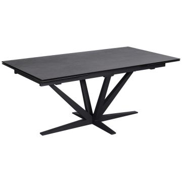 MASĂ din metal, sticlă, ceramică 180-280/95/76 cm