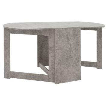 Masa Extensibila Model Deandre, 43-160x80x76.5 cm, Gri marmorat Masa Extensibila Model Deandre, 43-160x80x76.5 cm, Gri marmorat