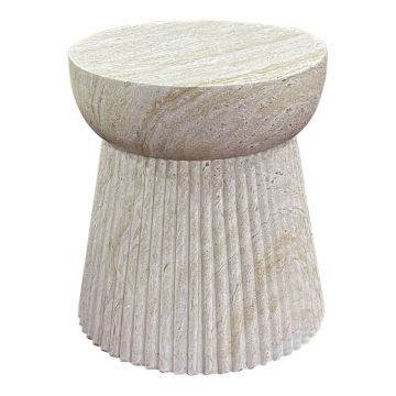 Măsuță auxiliară rotundă din piatră ø 37 cm Bonn – House Nordic