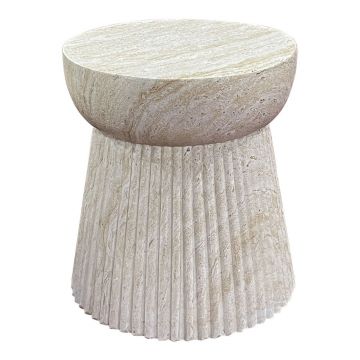 Măsuță auxiliară rotundă din piatră ø 37 cm Bonn – House Nordic