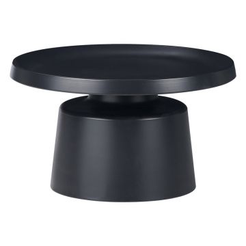 Masuta de cafea Ginoze Inart metal negru D70x40cm