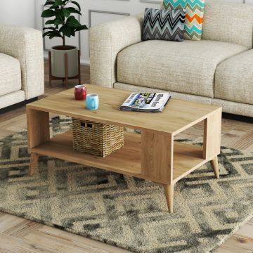 Masuta de Cafea Model Bryant, 90x41.6x54 cm, Stejar