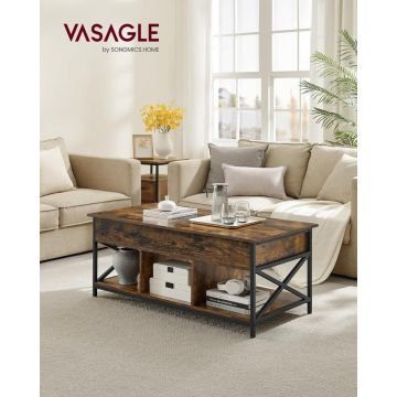 Masuta de Cafea Model Kyra, 120×59.9×49.4 cm, Maro/Negru