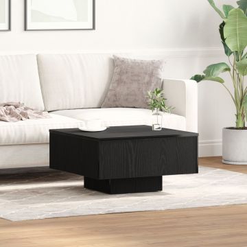 Mese de cafea Gossi din lemn ingineresc, negre, 60 x 60 x 31,5 cm
