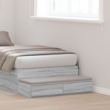 Sertar pentru pat Gossi gri sonoma 75x36,5x16,5 cm din lemn prelucrat