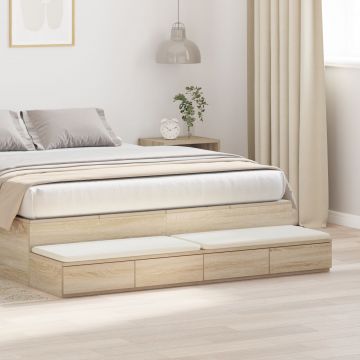 Sertar pentru pat Gossi stejar sonoma 135x36,5x16,5 cm lemn ingenuncheat