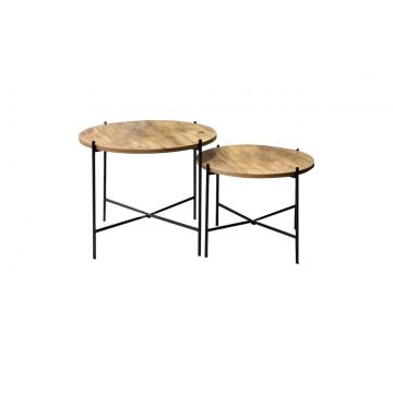 Set 2 Mese de Cafea Forfu, Crem, 65 x 55 cm