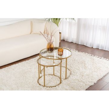 Set masute de cafea Aurum Auriu