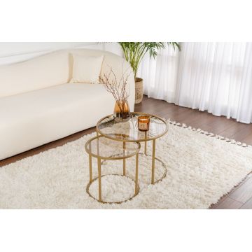 Set masute de cafea Aurum Auriu