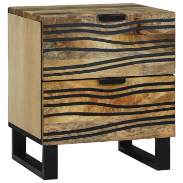 Gossi cabinet de noapte 40x33.5x46 cm lemn masiv de mango si lemn ingineresc