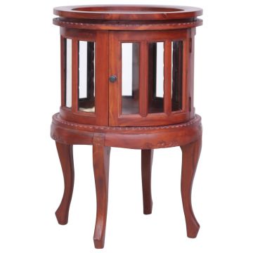 Gossi dulap cu vitrina, maro, 50 x 50 x 76 cm, lemn masiv de mahon