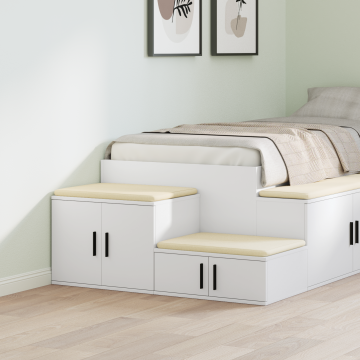 Gossi dulap de depozitare, alb, 127x41x40 cm, lemn prelucrat