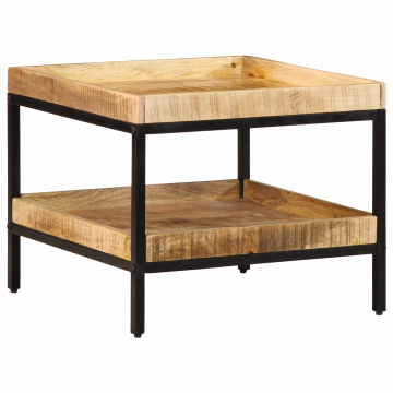 Gossi masa laterala 55x55x45 cm din lemn brut de mango