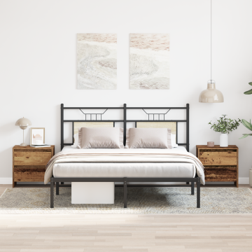 Gossi noptiera 2 bucati lemn vechi 45x34x44,5 cm lemn prelucrat