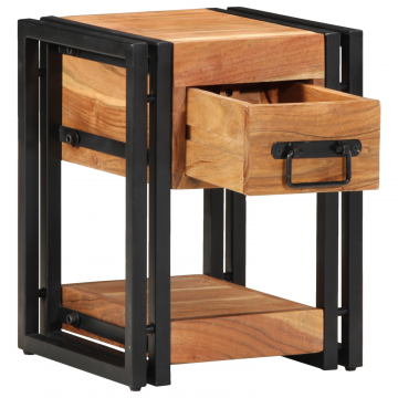 Gossi noptiera 30x30x40 cm lemn solid de acacia